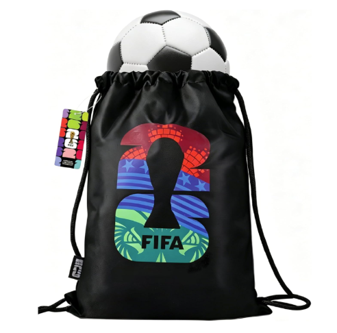 FIFA World Cup 2026 Backpack Bag, Nylon Drawstring Bag Large Capacity for Sports