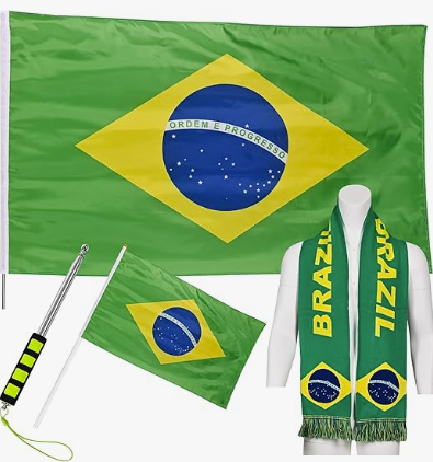 Scarf Knitted Brazil Unisex Sports FIFA World Cup 2026 Warm