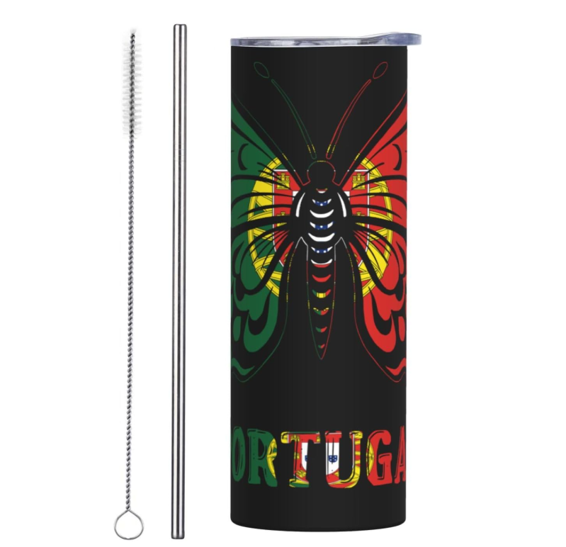 Portugal Flag Sports Water Bottle Vacuum Insulation